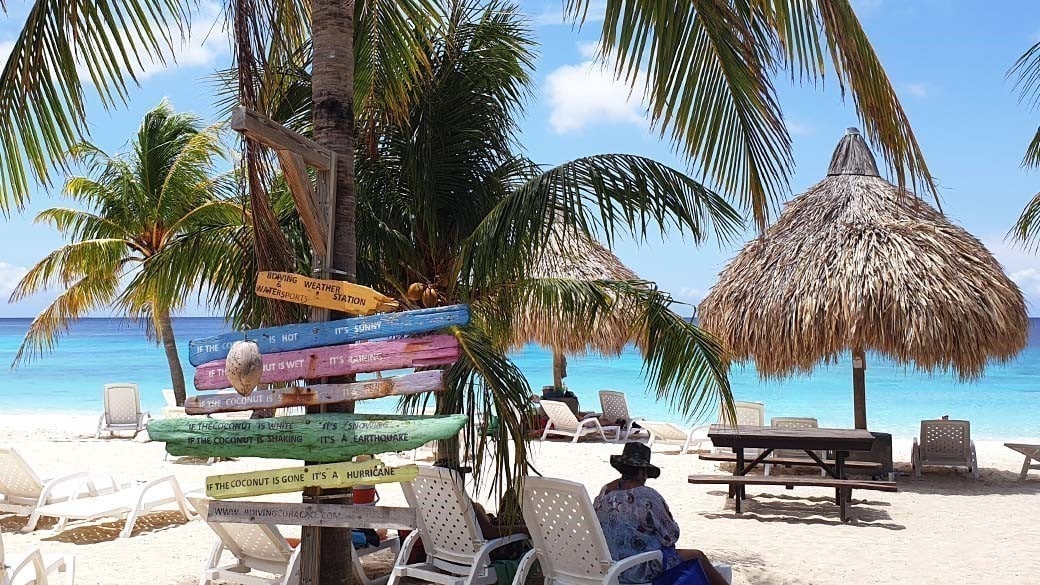 Coconut Wetterstation am Strand Cas Abao auf Curacao